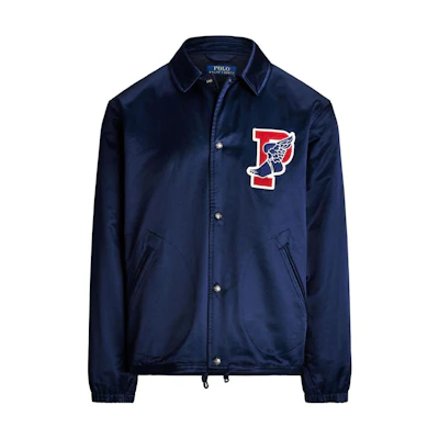 Polo Ralph Lauren SS24 Navy Blue Letter Logo Patch Single-Breasted Jacket 710940790-001