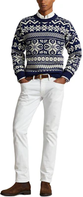 ポロ ラルフローレン SS24 パターン ニット クルーネック セーター ネイビー 710A30458-001 Lookbook ポロ ラルフローレン SS24 パターン ニット クルーネック セーター ネイビー 710A30458-001