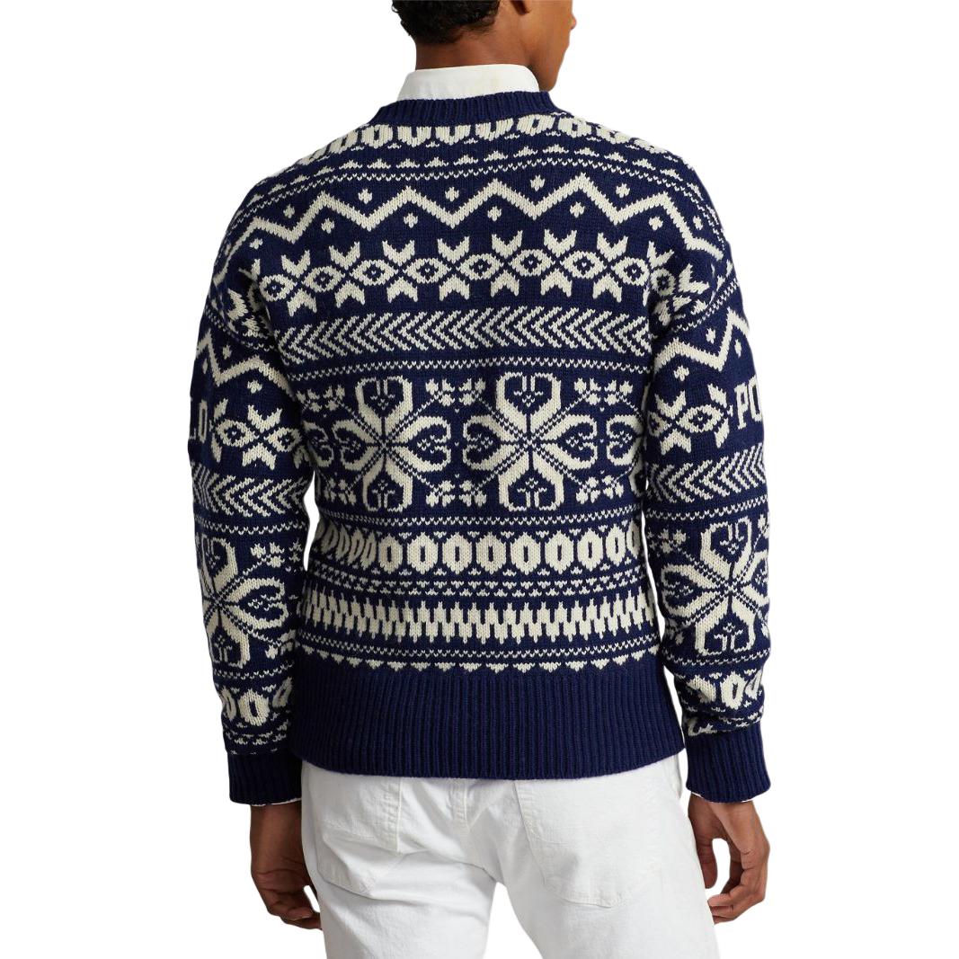 Polo Ralph Lauren SS24 Pattern Knit Crewneck Sweater Navy Blue 710A30458-001 圖 4