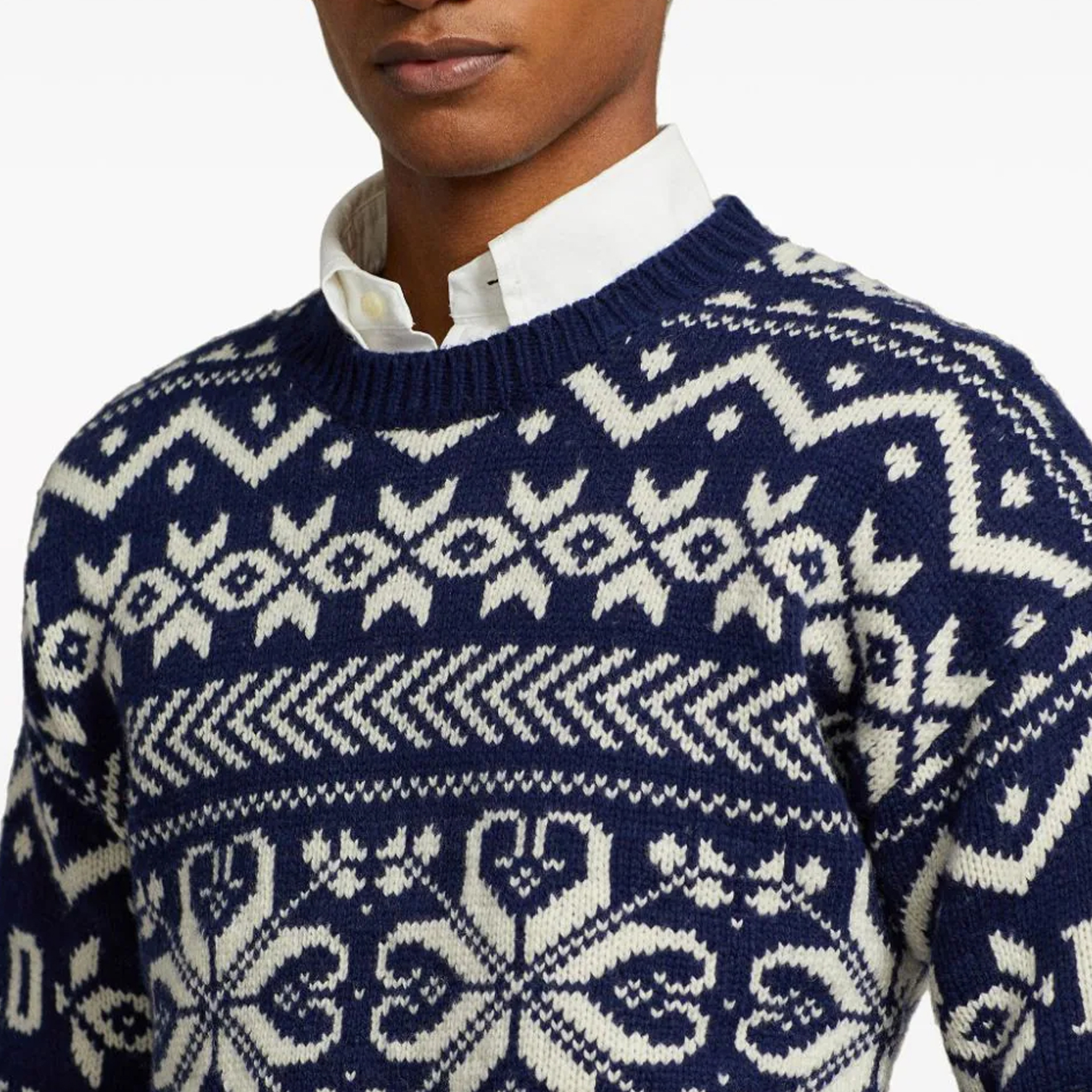 Polo Ralph Lauren SS24 Pattern Knit Crewneck Sweater Navy Blue 710A30458-001 圖 6