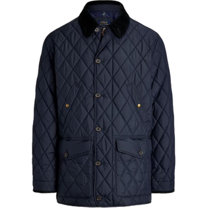 Polo Ralph Lauren SS24 Quilted Long Sleeve Cotton Jacket Navy Blue for Men MNPOOTW12820096-410 圖 2