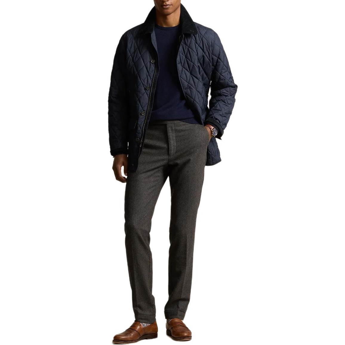 Polo Ralph Lauren SS24 Quilted Long Sleeve Cotton Jacket Navy Blue for Men MNPOOTW12820096-410 圖 3