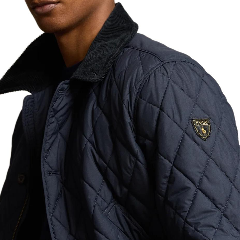 Polo Ralph Lauren SS24 Quilted Long Sleeve Cotton Jacket Navy Blue for Men MNPOOTW12820096-410 圖 7