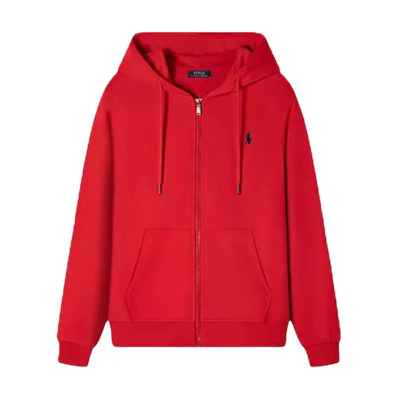 Polo Ralph Lauren SS24 Red Hoodie with Pony Logo Long Sleeve 710883329-004