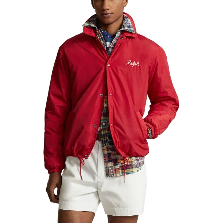 Purchase Polo Ralph Lauren SS24 紅色防水教練外套 刺繡標誌 MNPOOTW16021329