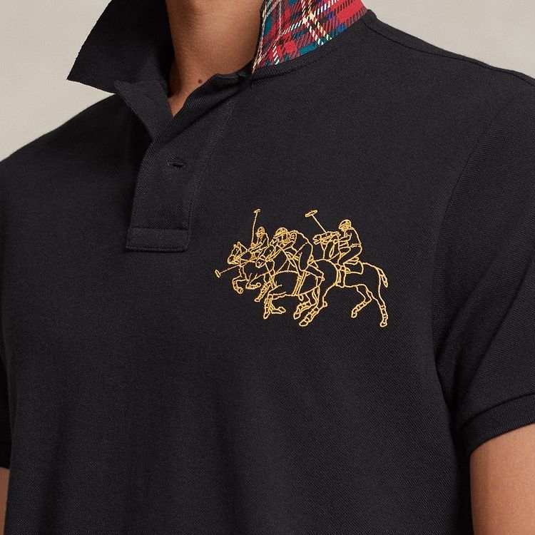 Details for Polo Ralph Lauren 男士SS24修身印花黑色圆领T恤。 MNPOKNI1N822583-001