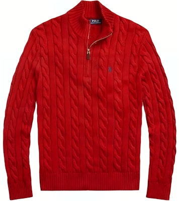 Polo Ralph Lauren SS24 Solid Cable Knit Logo Embroidered Red Sweater Men. 710919213-012 Buy Polo Ralph Lauren SS24 Solid Cable Knit Logo Embroidered Red Sweater Men. 710919213-012