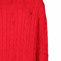 Shop Suéter Rojo de Hombre Polo Ralph Lauren SS24 Cable Knit con Logo Bordado. 710919213-012