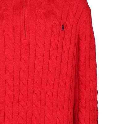 Polo Ralph Lauren SS24 Solid Cable Knit Logo Embroidered Red Sweater Men. 710919213-012 Shop Polo Ralph Lauren SS24 Solid Cable Knit Logo Embroidered Red Sweater Men. 710919213-012