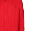 Shop Polo Ralph Lauren SS24 Solid Cable Knit Logo Embroidered Red Sweater Men. 710919213-012