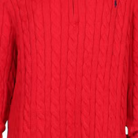 Details for Suéter Rojo de Hombre Polo Ralph Lauren SS24 Cable Knit con Logo Bordado. 710919213-012