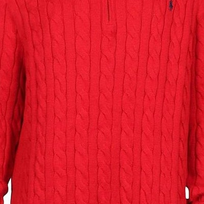 Polo Ralph Lauren SS24 Solid Cable Knit Logo Embroidered Red Sweater Men. 710919213-012 Details for Polo Ralph Lauren SS24 Solid Cable Knit Logo Embroidered Red Sweater Men. 710919213-012