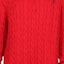 Details for Polo Ralph Lauren SS24 Solid Cable Knit Logo Embroidered Red Sweater Men. 710919213-012
