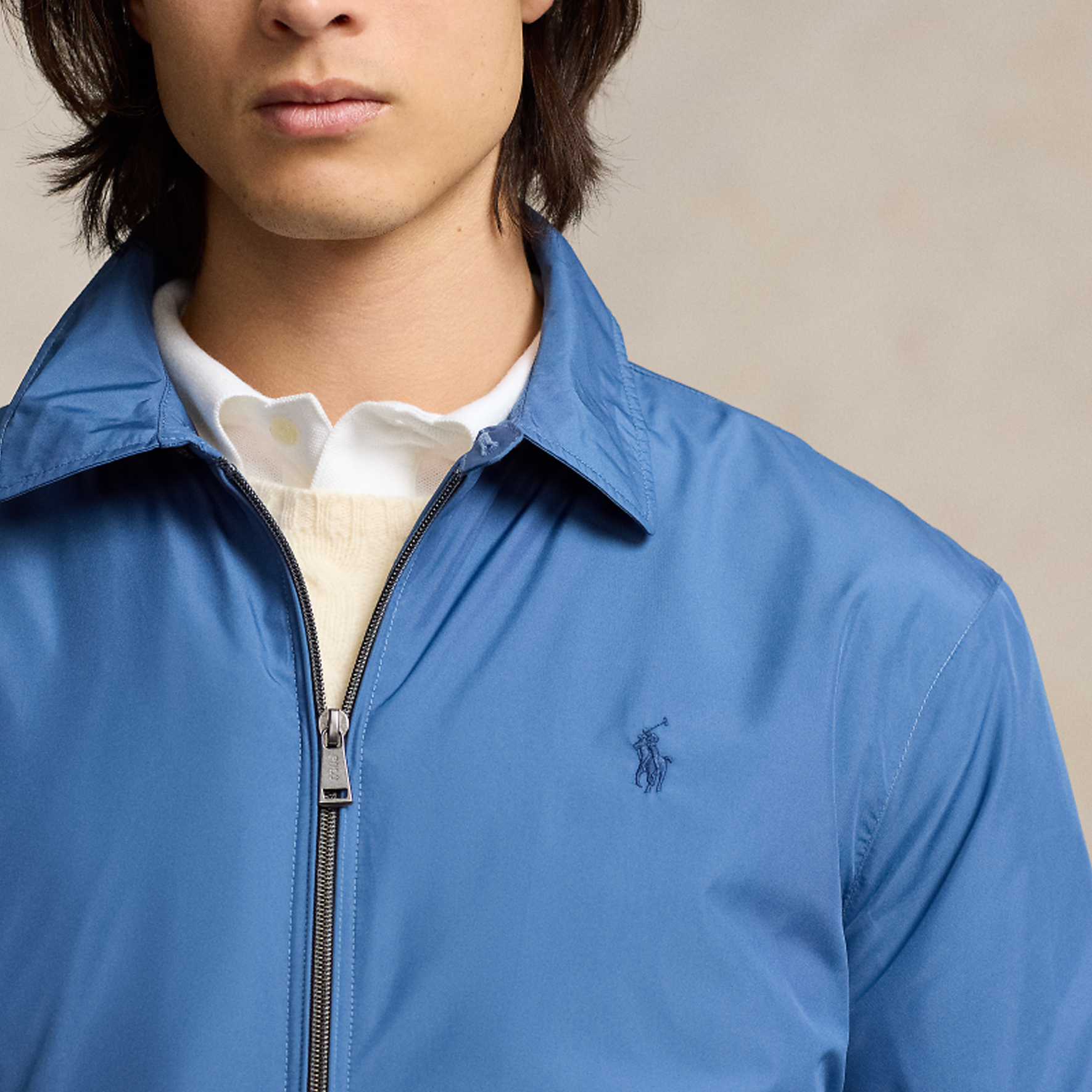 Polo Ralph Lauren SS24 Solid Color Zip-Up Jacket with Logo Embroidery Blue Men. MNPOOTW16021331-400 圖 6