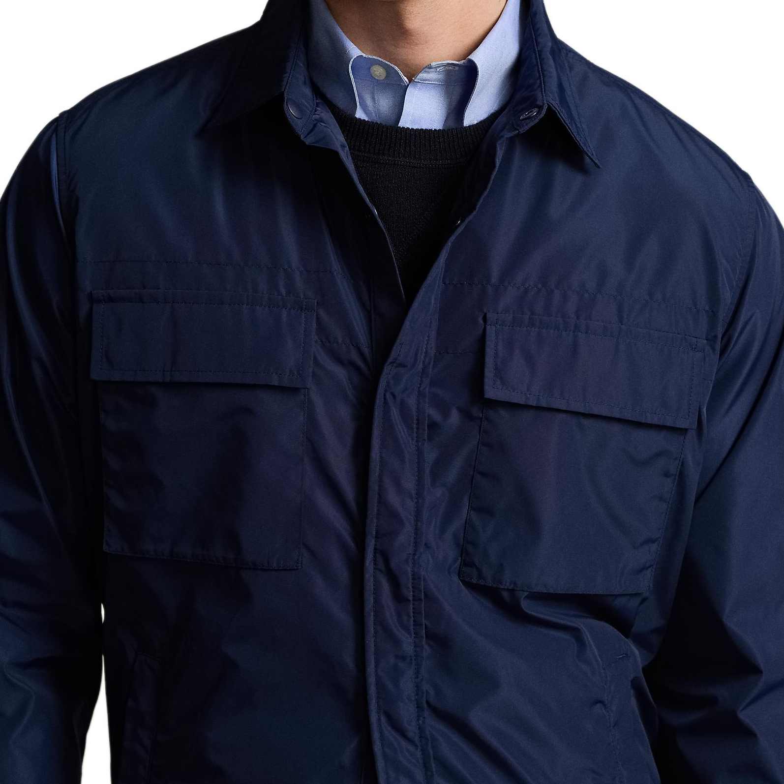 Polo Ralph Lauren SS24 Solid Logo Embroidered Casual Jacket Navy  Long Sleeve MNPOOTW16021394 圖 7