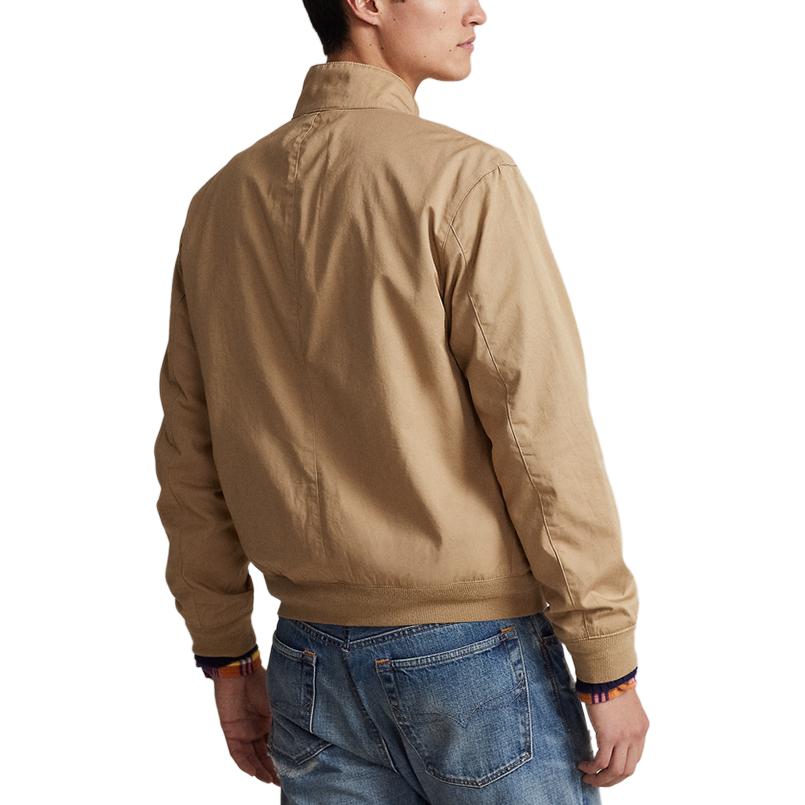 Polo Ralph Lauren SS24 Solid Logo Embroidered Harrington Jacket Brown Mens. MNPOOTW16021290-260 圖 4