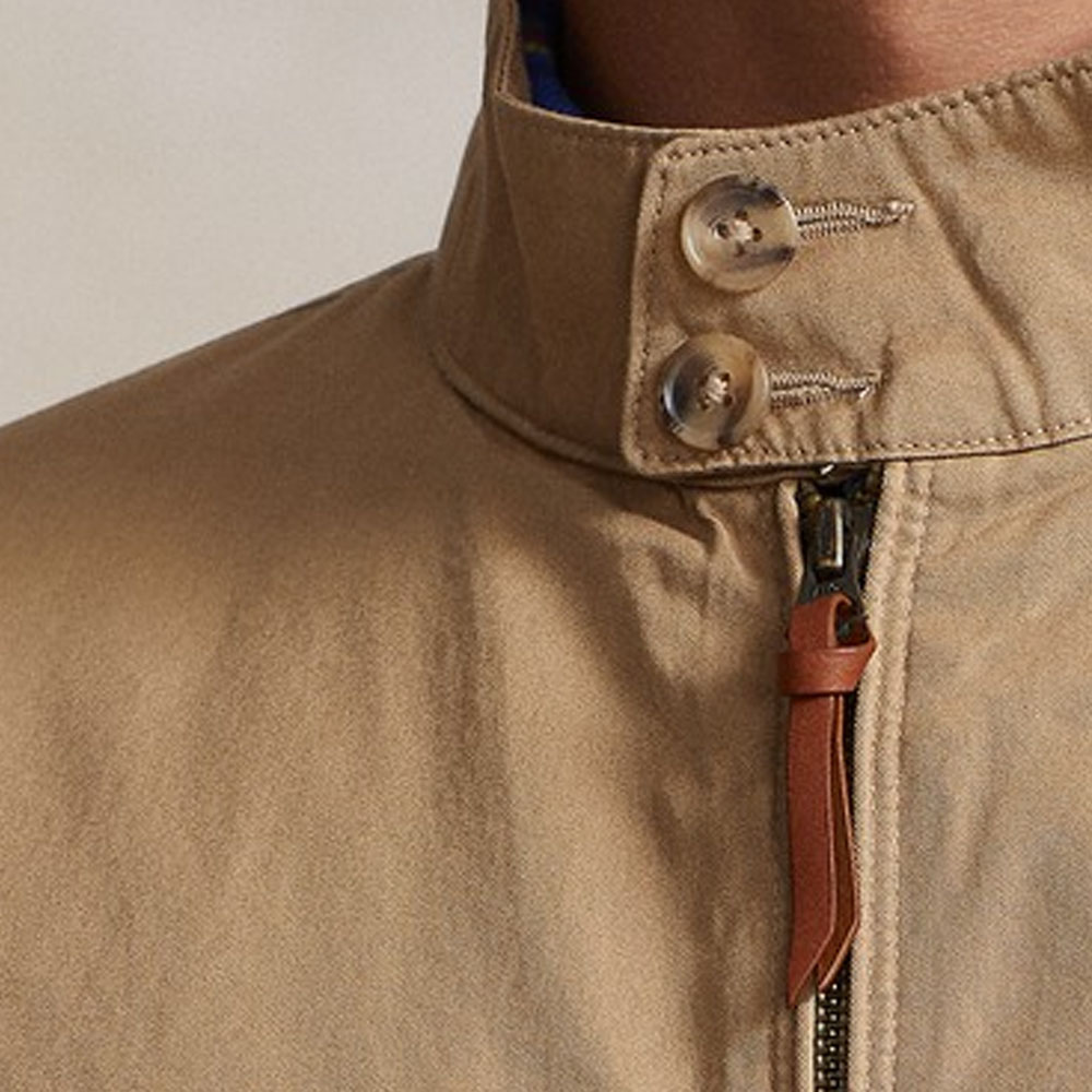 Polo Ralph Lauren SS24 Solid Logo Embroidered Harrington Jacket Brown Mens. MNPOOTW16021290-260 圖 5