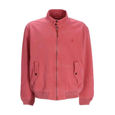 Polo Ralph Lauren SS24 Solid Logo Embroidered Zip-Up Jacket Raspberry Pink Men. 710940743-001