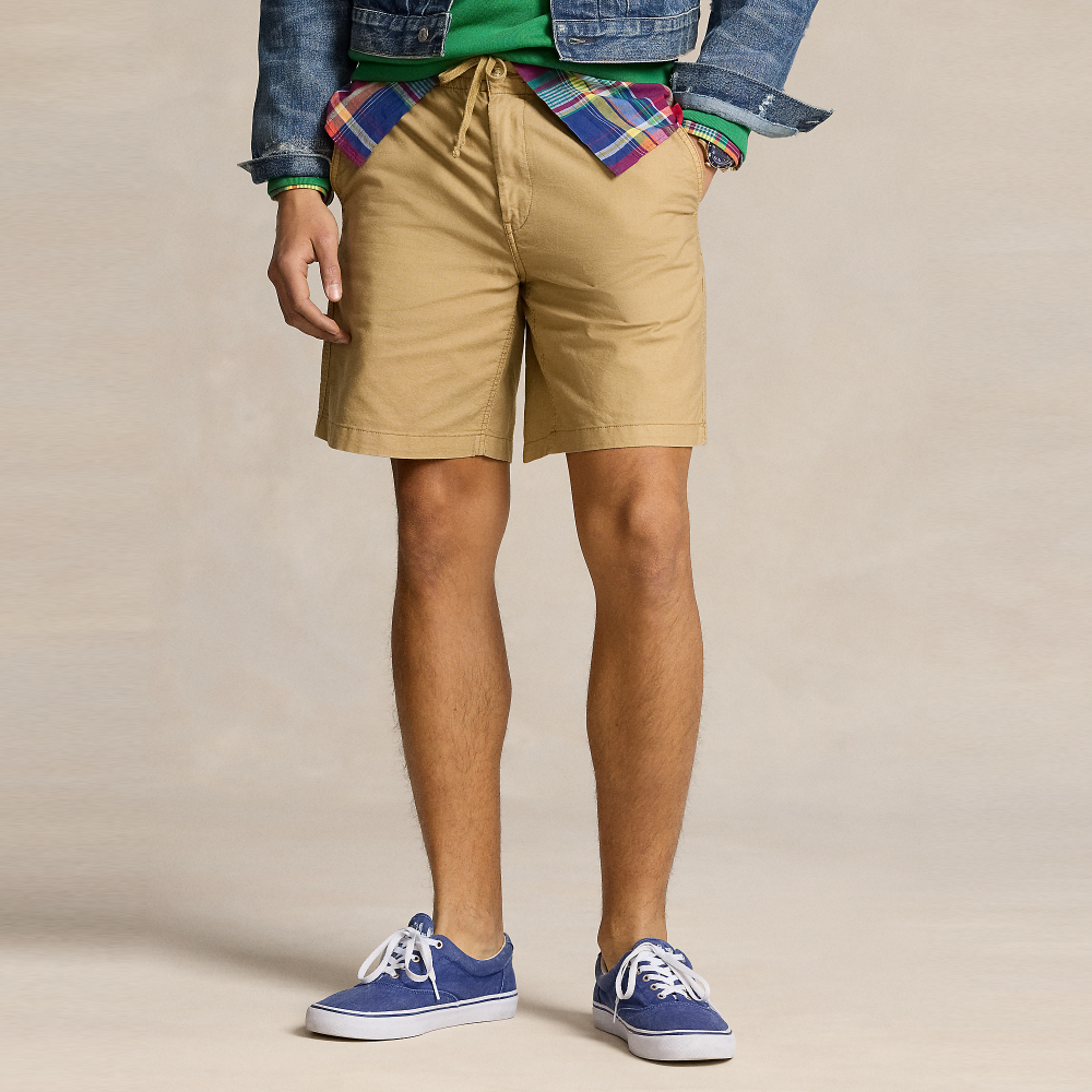 Shop Polo Ralph Lauren SS24 男士棕色中腰直筒休閒短褲 MNPOSHO14G20453-250