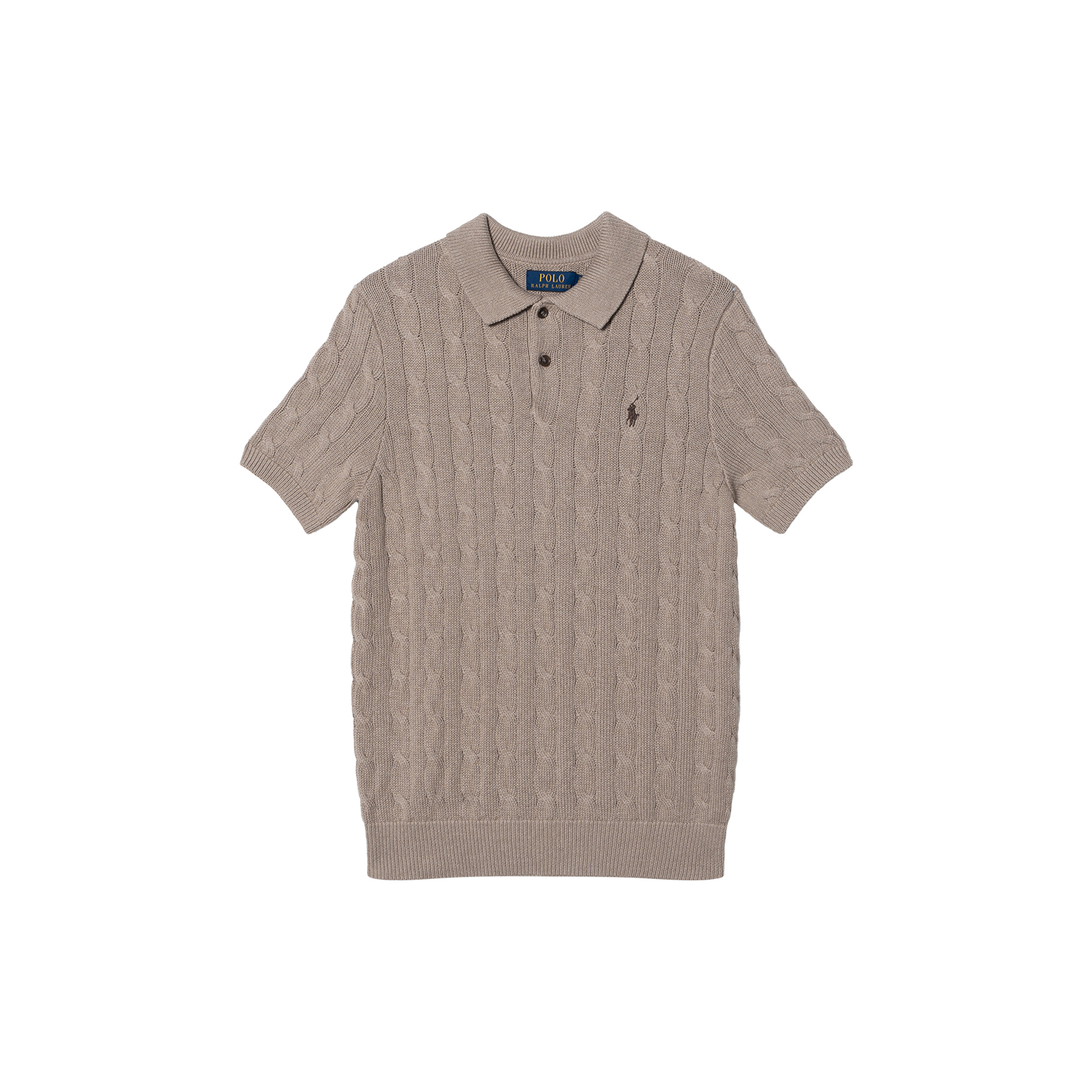 Order ポロ ラルフ ローレン SS25 ケーブルニット 刺繍ポニー ロゴ 半袖 ポロシャツ MNPOSWE1N820034-101