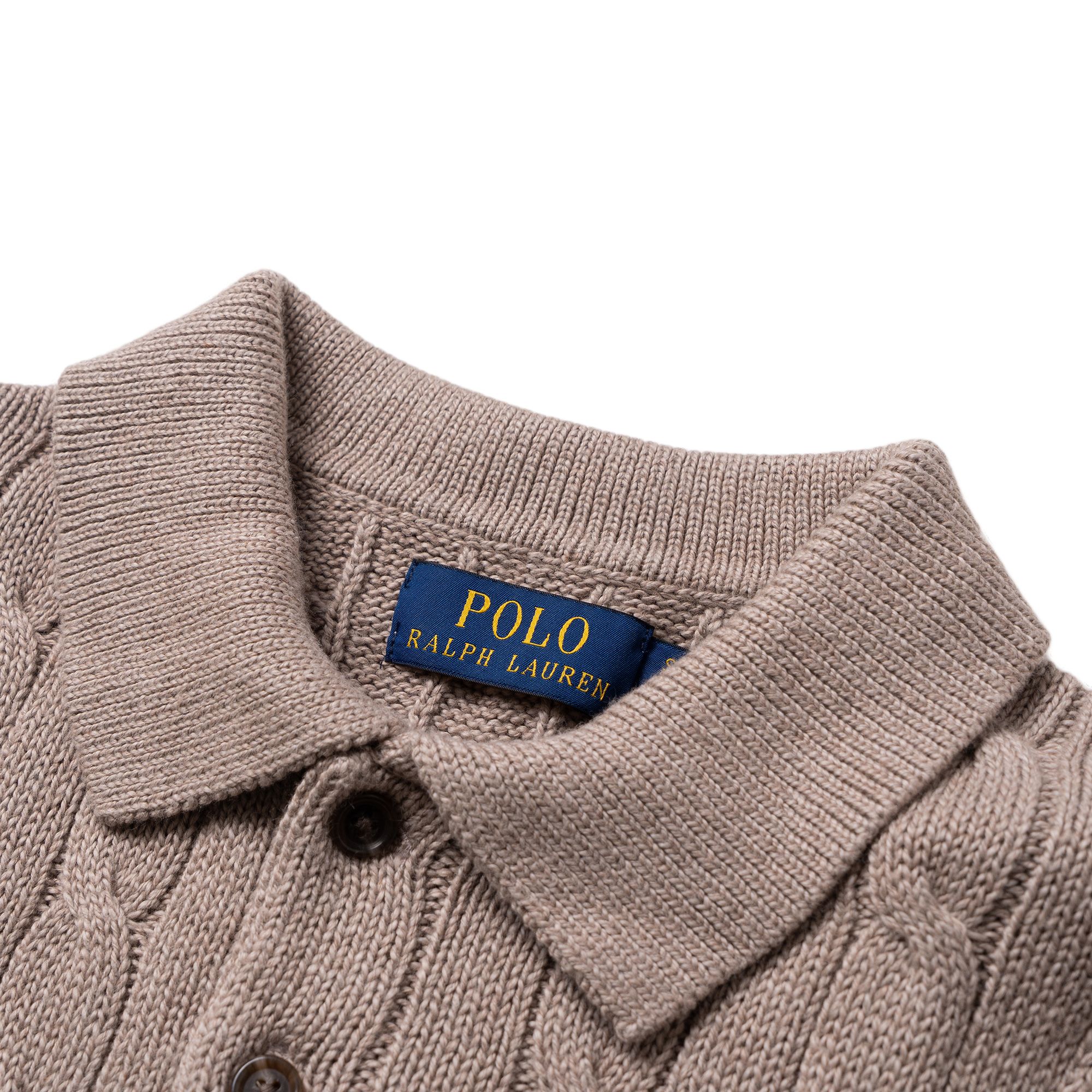 Details for ポロ ラルフ ローレン SS25 ケーブルニット 刺繍ポニー ロゴ 半袖 ポロシャツ MNPOSWE1N820034-101