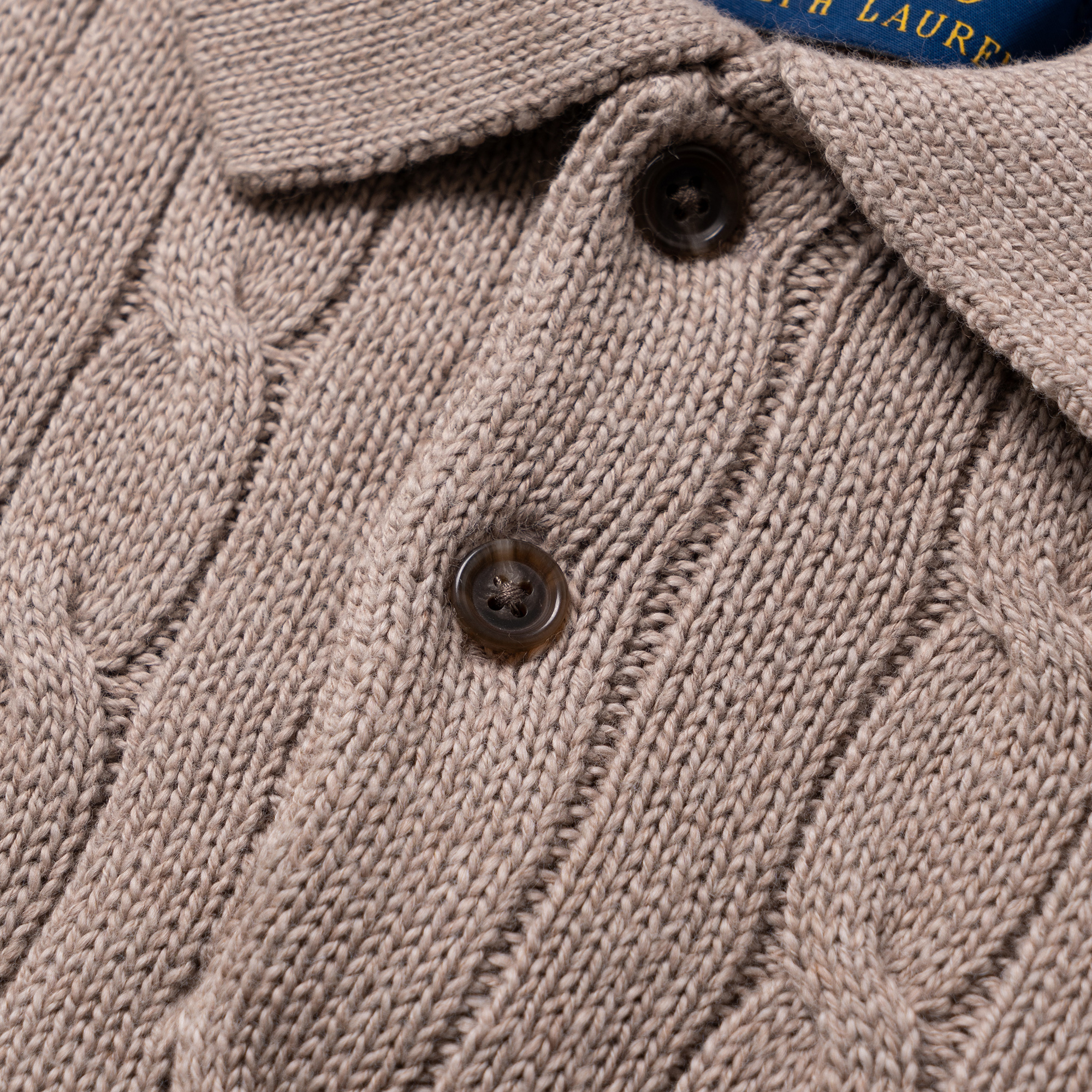 Sizing ポロ ラルフ ローレン SS25 ケーブルニット 刺繍ポニー ロゴ 半袖 ポロシャツ MNPOSWE1N820034-101