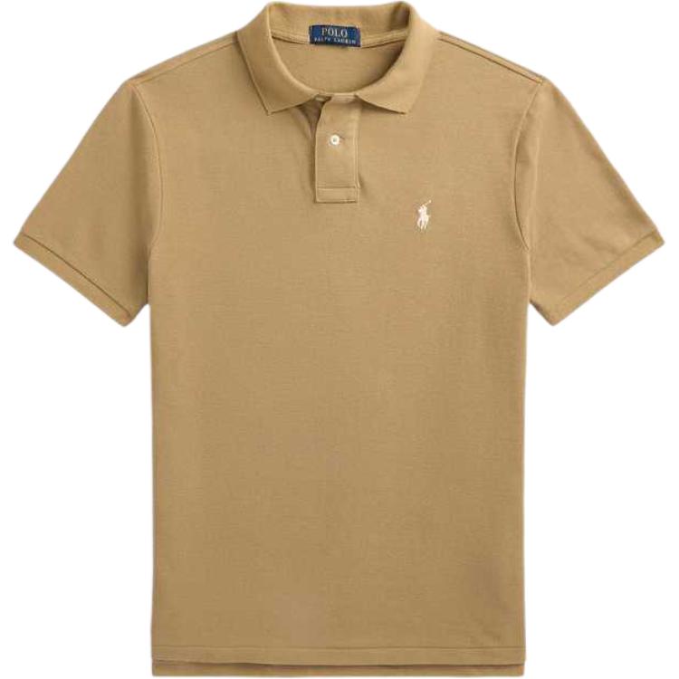 Polo Ralph Lauren SS25  Double-Button Cotton Polo Shirt Brown Yellow MNPOKNI1N822637-260 圖 2