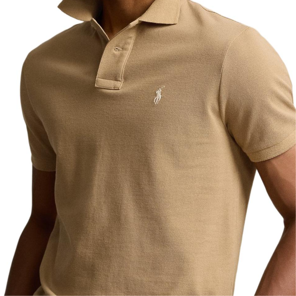 Polo Ralph Lauren SS25  Double-Button Cotton Polo Shirt Brown Yellow MNPOKNI1N822637-260 圖 6