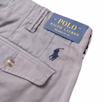 Sizing Polo Ralph Lauren SS25 灰色休閒短褲 帶Logo補丁與拉鍊口袋 710726941-010