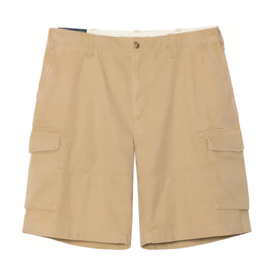 Polo Ralph Lauren SS25 Khaki Cargo Shorts with Back Logo Embroidery. 710726941-004