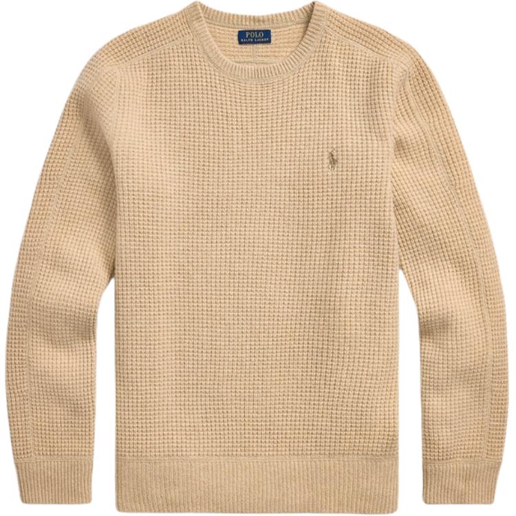 Polo Ralph Lauren SS25  Knit Waffle Long Sleeve Sweater Sand Dune Color MNPOSWE16822131-200 圖 2