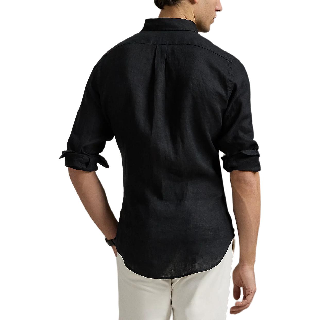 Polo Ralph Lauren SS25  Long-Sleeve Cotton Linen Shirt with Pony Logo Embroidery. 710975540-005 圖 5