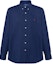Buy Polo Ralph Lauren SS25 海軍藍長袖棉麻襯衫 刺繡標誌款 710975540-003