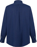 Lookbook Polo Ralph Lauren SS25 海軍藍長袖棉麻襯衫 刺繡標誌款 710975540-003