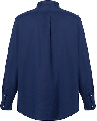 Polo Ralph Lauren SS25 海軍藍長袖棉麻襯衫 刺繡標誌款 710975540-003 Lookbook Polo Ralph Lauren SS25 海軍藍長袖棉麻襯衫 刺繡標誌款 710975540-003
