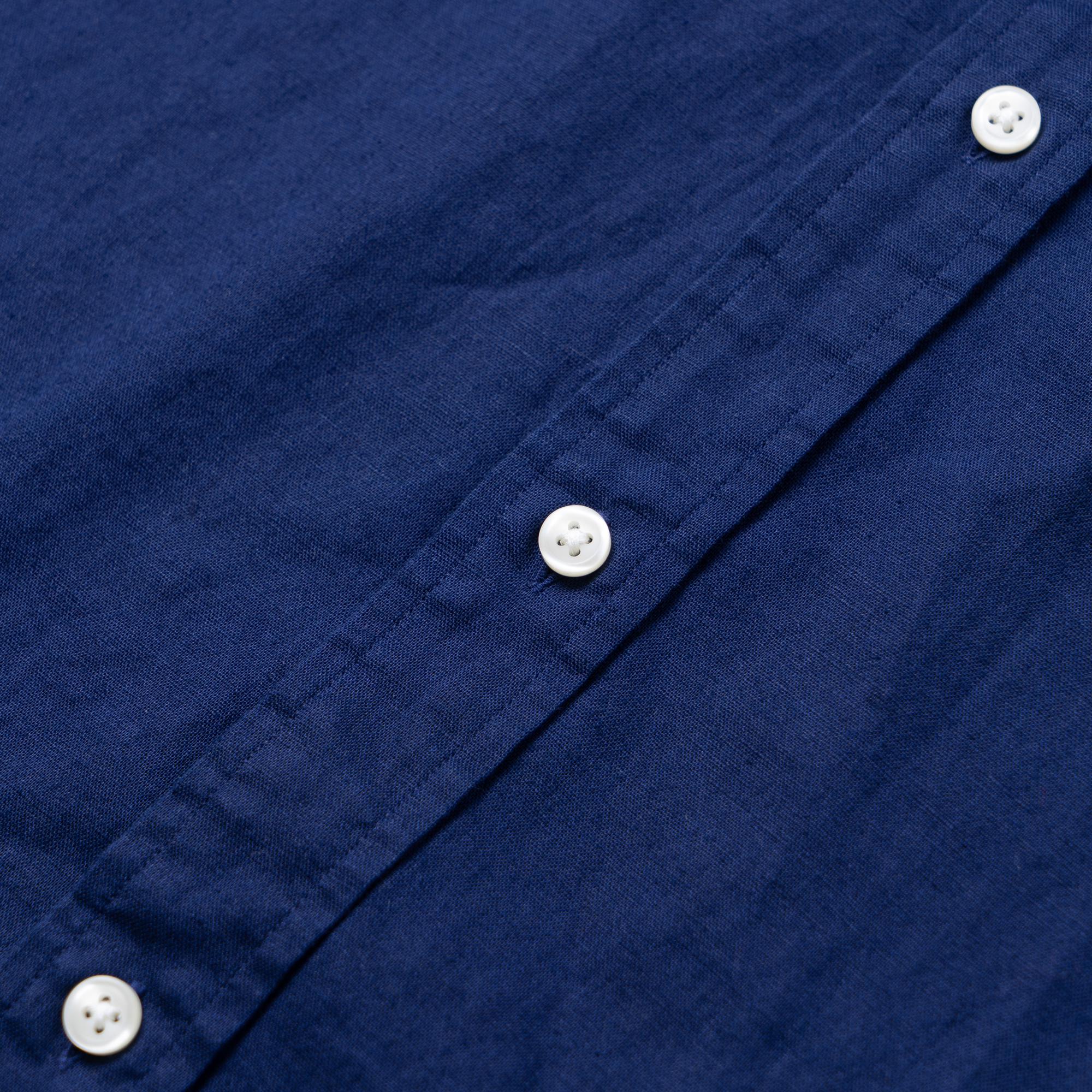 Sizing Polo Ralph Lauren SS25 海軍藍長袖棉麻襯衫 刺繡標誌款 710975540-003