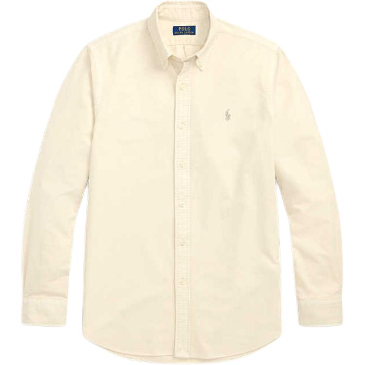 Polo Ralph Lauren SS25  Solid Embroidered Cotton Long-Sleeve Shirt Beige. MNPOWOV16824252-101 圖 2