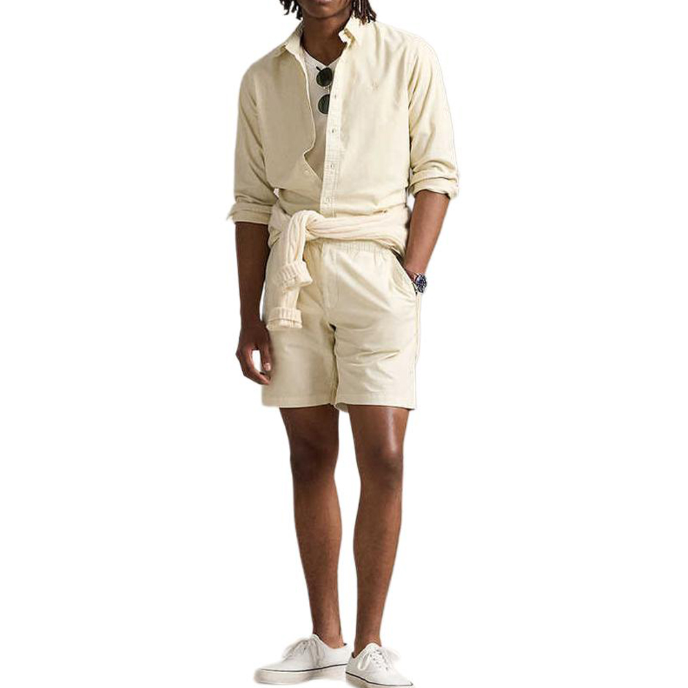 Polo Ralph Lauren SS25  Solid Embroidered Cotton Long-Sleeve Shirt Beige. MNPOWOV16824252-101 圖 3