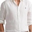 Shop Polo Ralph Lauren SS25 Camisa Blanca Manga Larga Algodón-Lino con Logo Pony. 710975540-001