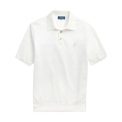 Polo Ralph Lauren SS25 Classic Embroidered Pony Knit Polo Shirt White 710950158-007