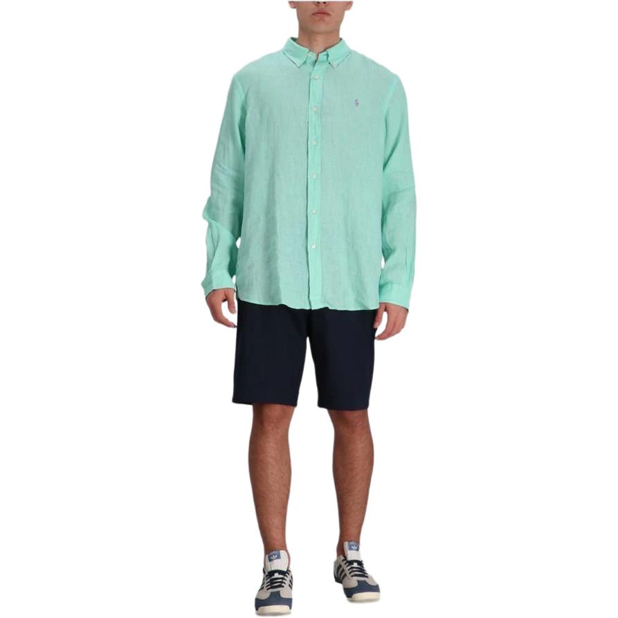 Polo Ralph Lauren SS25 Embroidered Logo Long Sleeve Shirt Men’s Blue. 710966294-011 圖 3