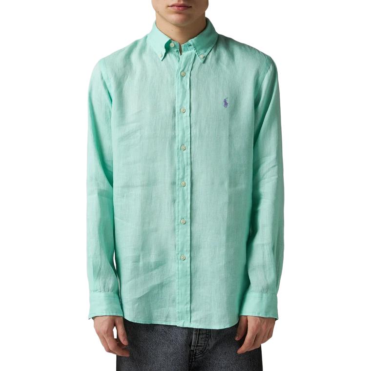 Polo Ralph Lauren SS25 Embroidered Logo Long Sleeve Shirt Men’s Blue. 710966294-011 圖 5