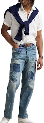 Polo Ralph Lauren 刺繡Pony標誌短袖棉麻襯衫 白色 SS25款。 710978347-003 Lookbook Polo Ralph Lauren 刺繡Pony標誌短袖棉麻襯衫 白色 SS25款。 710978347-003