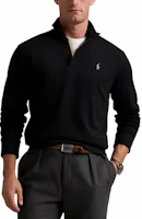 Lookbook Polo Ralph Lauren SS25 Half-Zip Embroidered Logo Long Sleeve Sweatshirt Black Men 710890534031