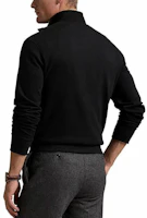 Shop Polo Ralph Lauren SS25 Half-Zip Embroidered Logo Long Sleeve Sweatshirt Black Men 710890534031