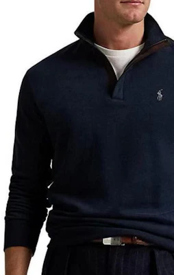 Polo Ralph Lauren SS25 Navy Blue Sweatshirt Logo Sulaman Half-Zip 710890534-028 Purchase Polo Ralph Lauren SS25 Navy Blue Sweatshirt Logo Sulaman Half-Zip 710890534-028