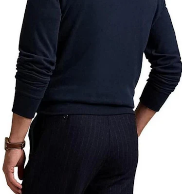 Polo Ralph Lauren SS25 Navy Blue Sweatshirt Logo Sulaman Half-Zip 710890534-028 Details for Polo Ralph Lauren SS25 Navy Blue Sweatshirt Logo Sulaman Half-Zip 710890534-028