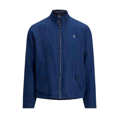 Polo Ralph Lauren SS25 Reversible Embroidered Pony Harrington Jacket Navy MNPOOTW15A20001410-410