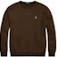 Buy 폴로 랄프 로렌 SS25 자수 크루넥 스웨트셔츠 브라운 710825900-014
