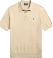 Polo Ralph Lauren SS25 Solid Color Embroidered Pony Short Sleeve Polo Khaki Shirt 710950158-006 Polo Ralph Lauren SS25 Solid Color Embroidered Pony Short Sleeve Polo Khaki Shirt 710950158-006